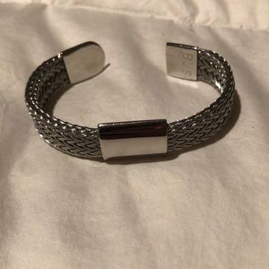 Silver tone cuff bracelet by BJS